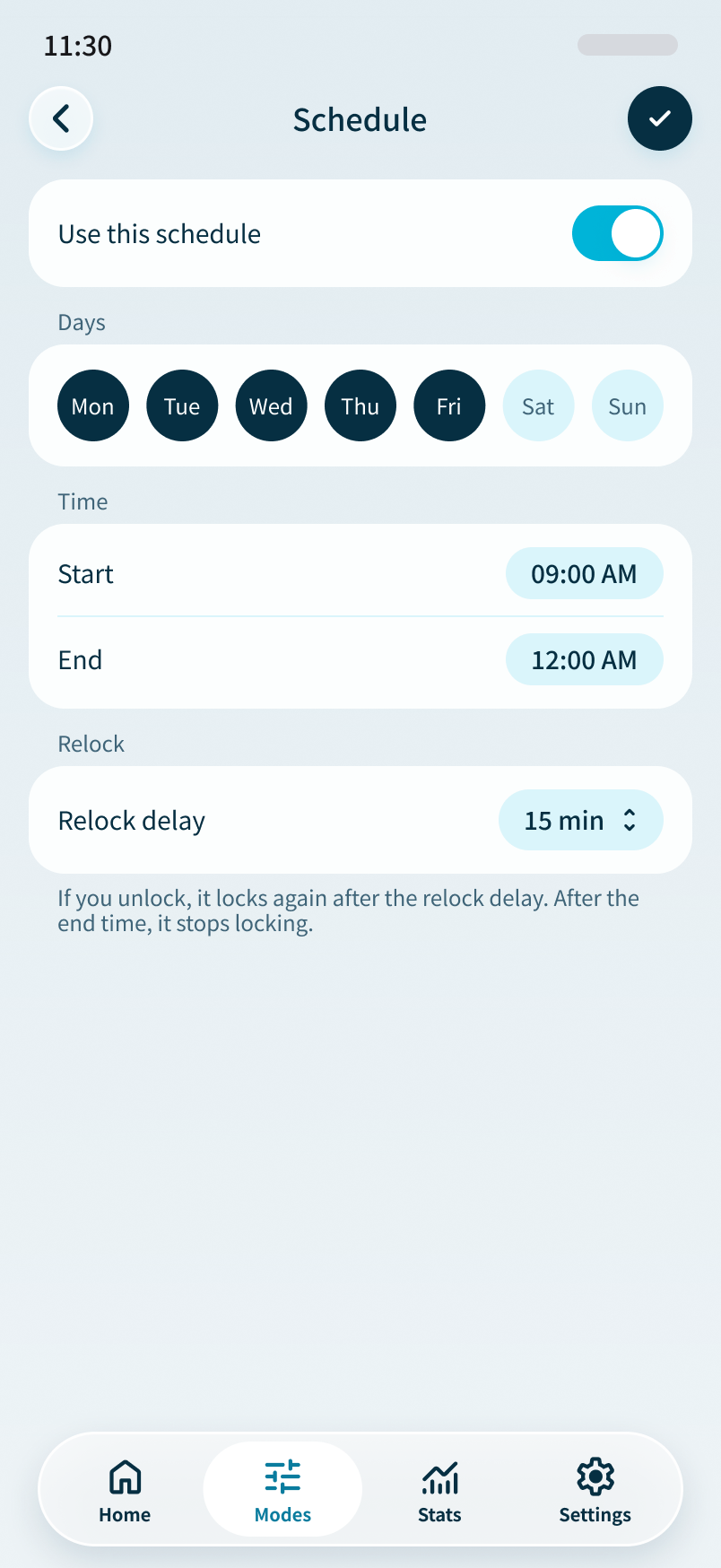 Schedule editor